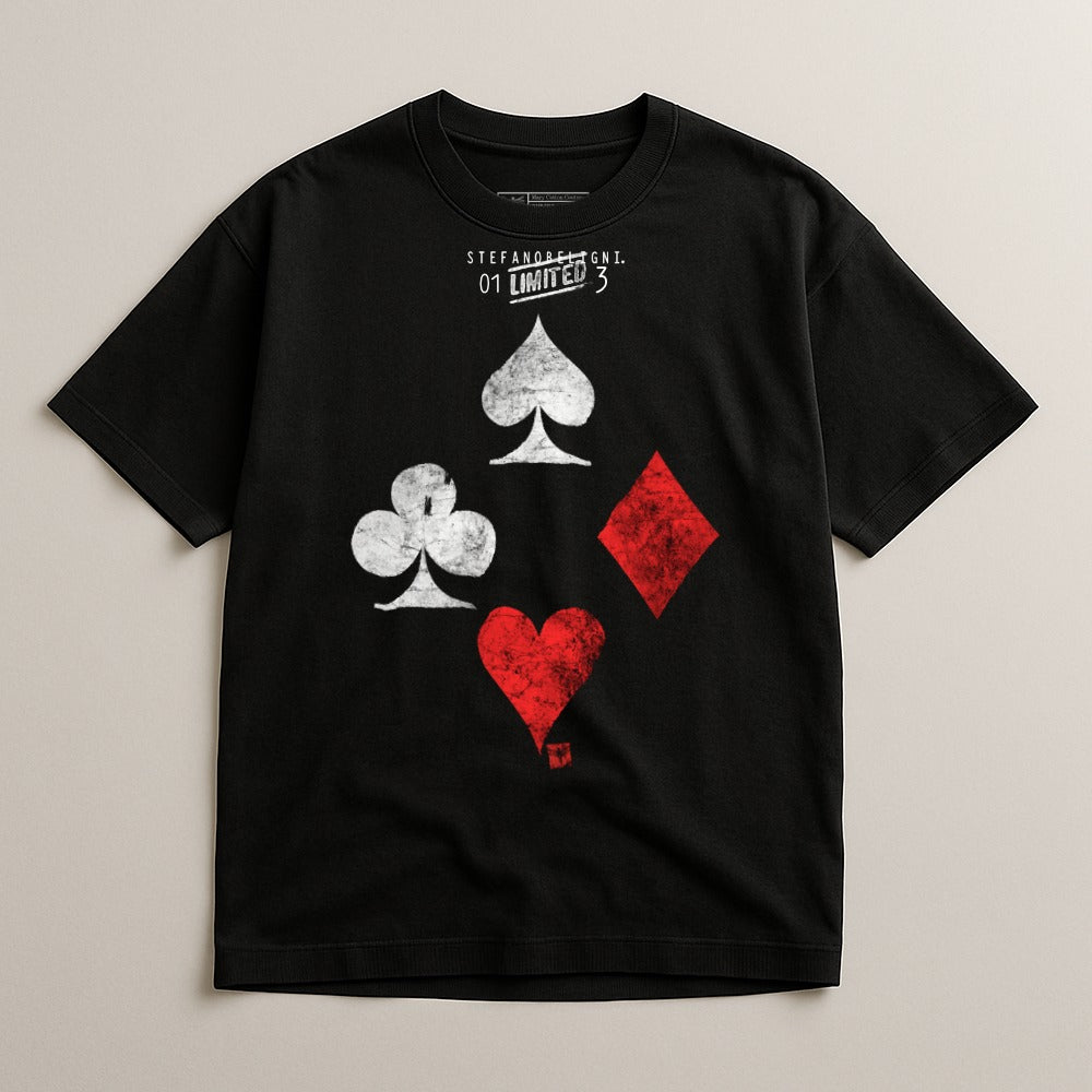 Limited Edition Playing Card Suit Symbols T-shirt