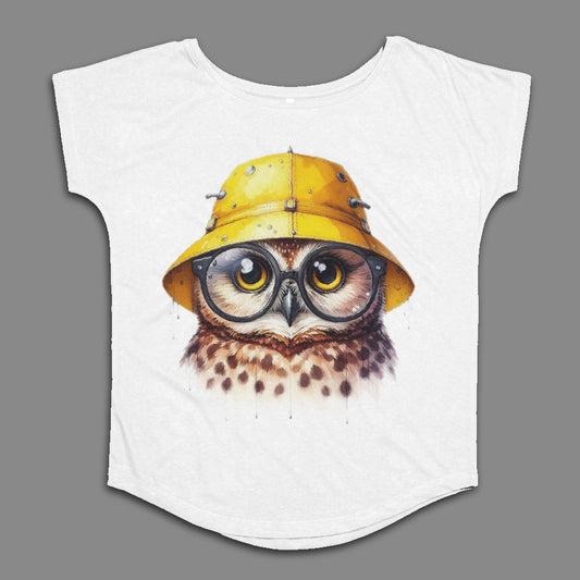 Owl Wearing Yellow Hat Graphic T-Shirt Owl product