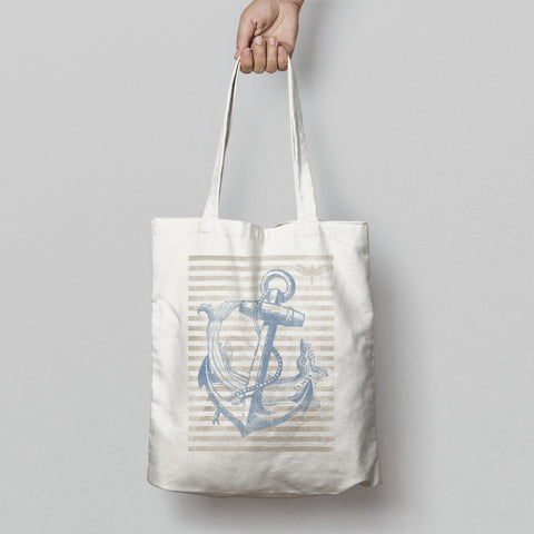 Nautical Anchor Print Tote Bag for Everyday Use