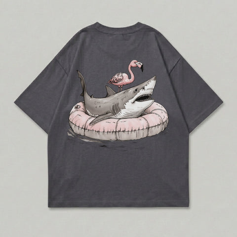 Funny Shark Flamingo Pool Float Design product type
