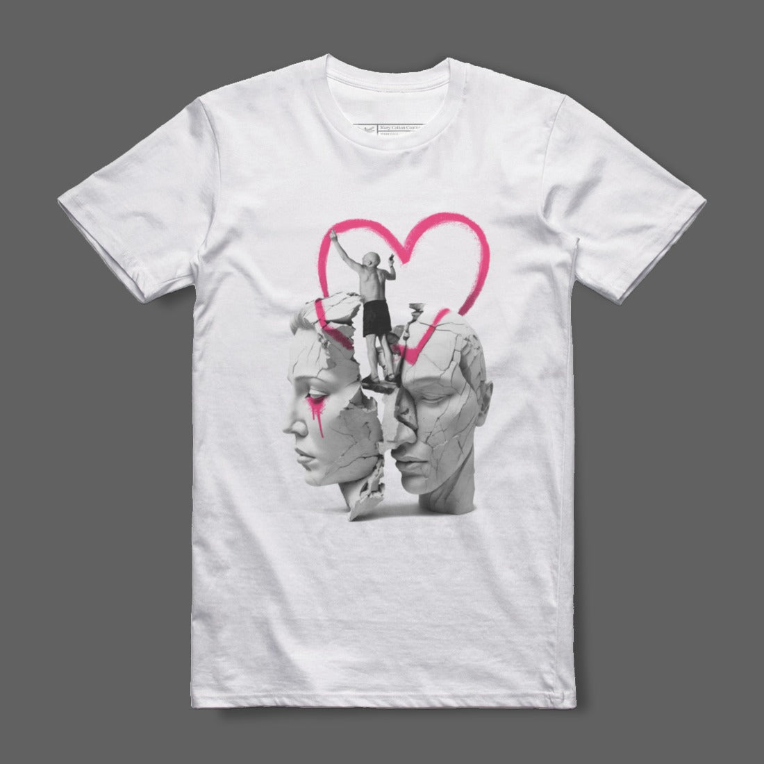 Artistic Heart and Faces Graphic T-Shirt Product