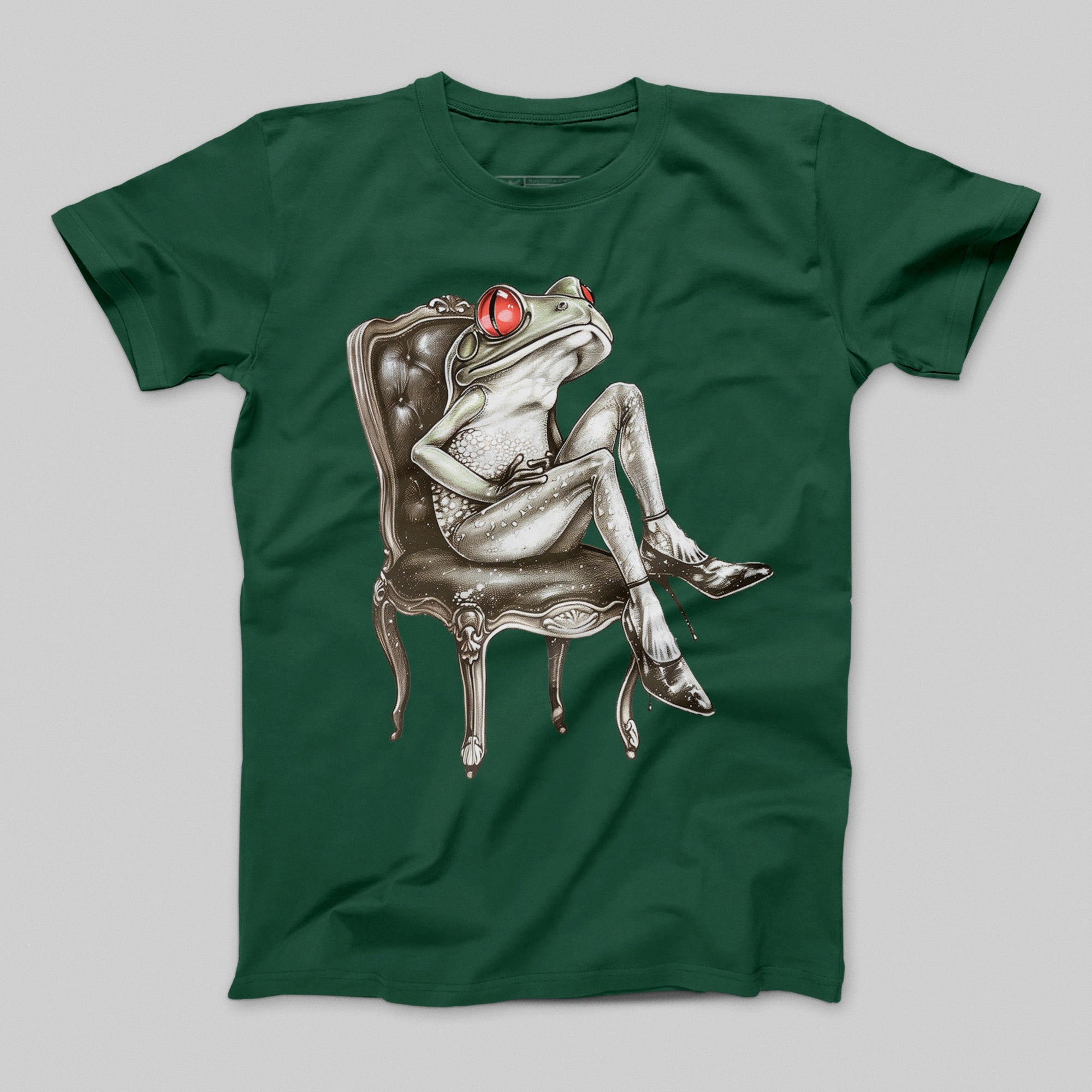 Cool Frog Sitting on Chair with Fancy Shoes T-shirt