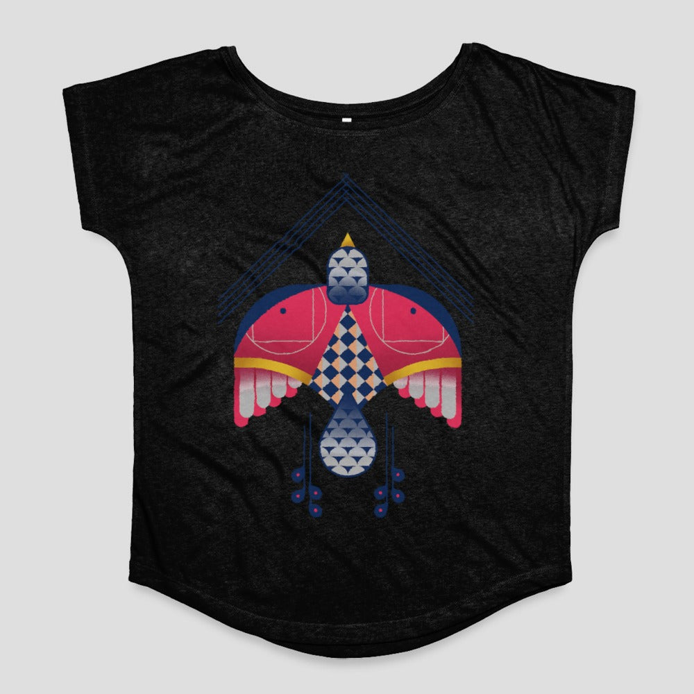 Artistic Geometric Bird Design Women's T-Shirt Product