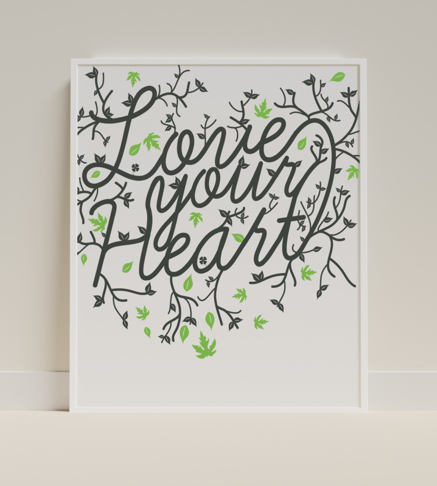 Love Your Heart Botanical Wall Art Print Product