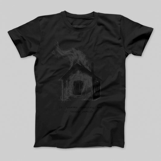 House on Fire Graphic Black Short Sleeve T-shirt