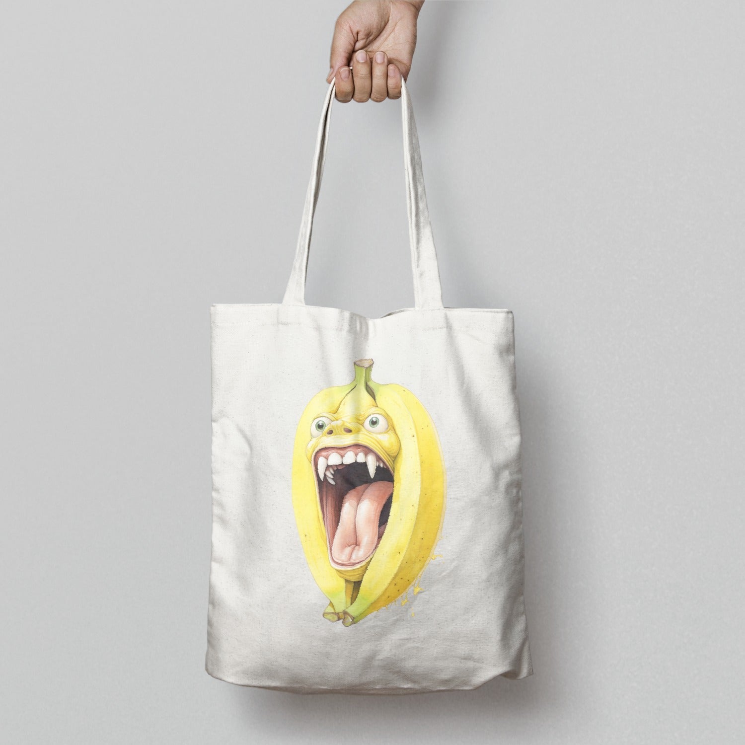 Funny Scream Banana Character Print Tote Bag Product