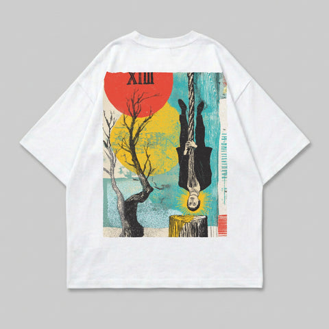 XIII Upside Down Man Tarot Art Abstract Tree Sun product type
Hanged Man
Tarot Card
XIII Roman Numeral
Upside Down Figure
Surreal Art
Abstract Design
Graphic Tee
Artistic Print
Symbolic Imagery
Tree Artwork
Sun Moon Motif
Unique Style
Statement Piece
Aesthetic Apparel
Modern Illustration
Esoteric Theme
Mystical Design
Indie Fashion
Pop Culture Art
Tarot Inspired