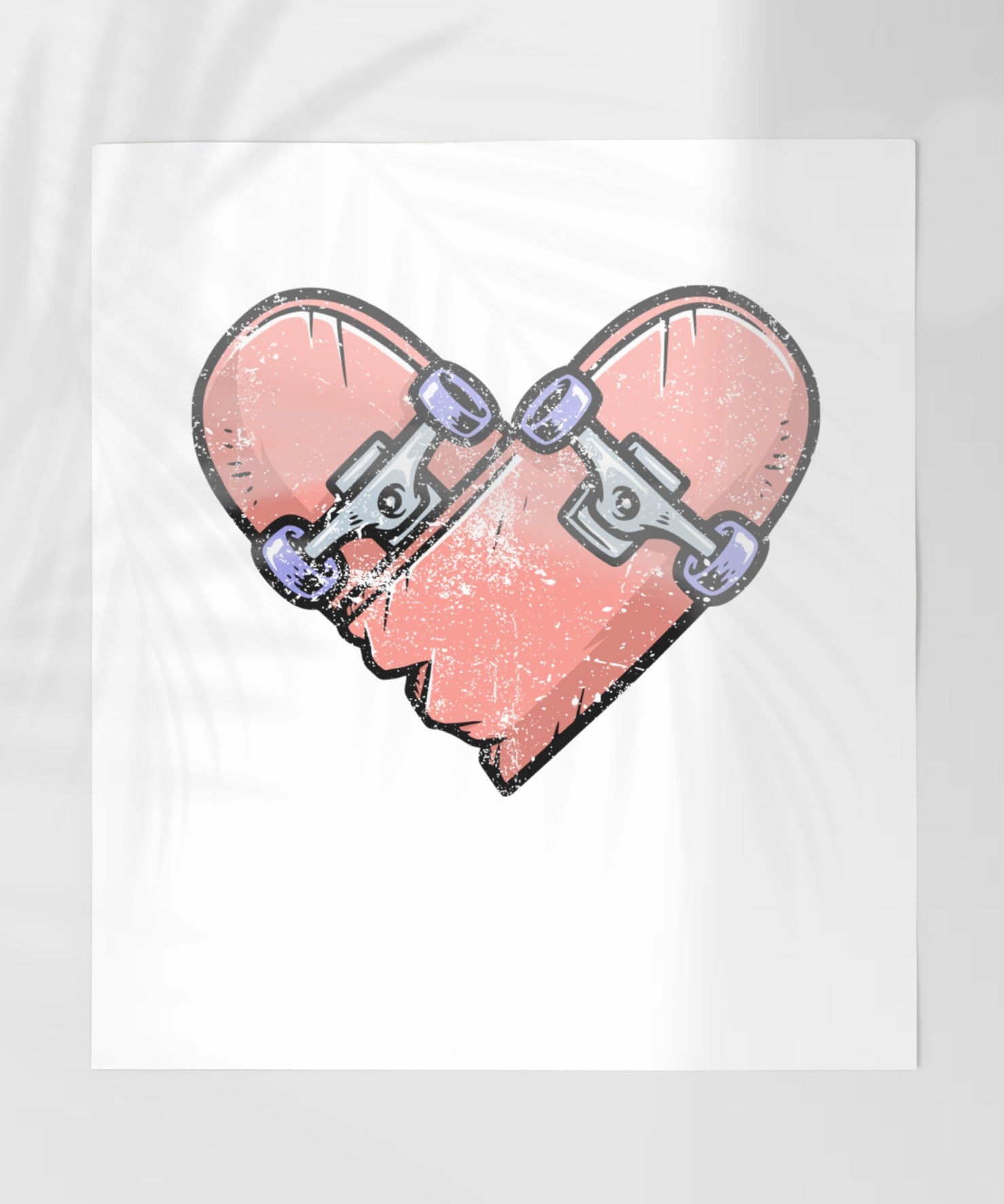 Skateboard Heart Broken Printable Wall Art Poster