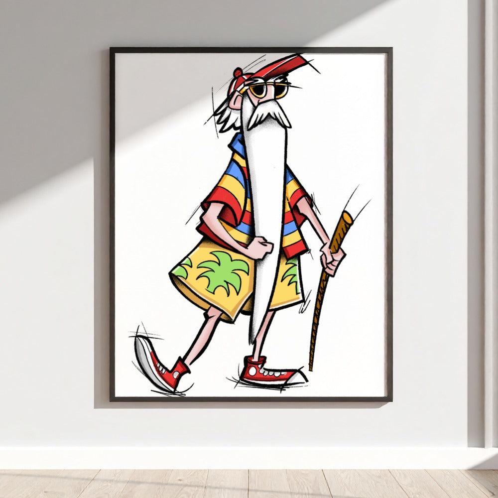 Quirky Cartoon Character in Colorful Attire Product