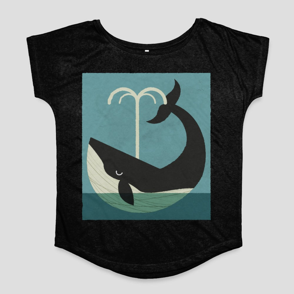 Whale Graphic on Black Short Sleeve T-Shirt