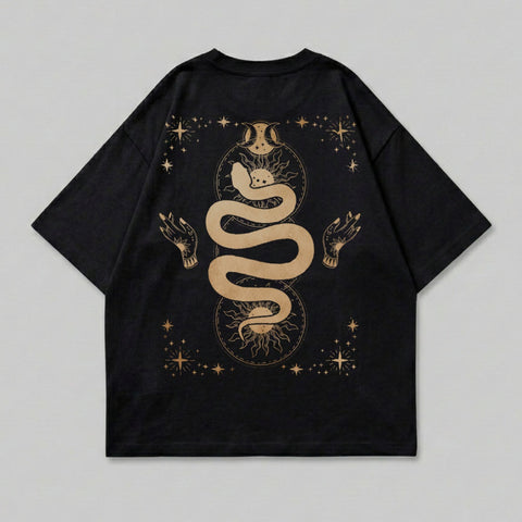 Celestial Serpent Hands Sun Moon Stars Black T-Shirt product type
Black T-Shirt, Serpent Graphic, Celestial Print, Sun Moon Design, Mystic Hands Tee, Occult Fashion, Astrology Art, Spiritual Wear, Dark Aesthetic, Gothic Apparel, Witchy Style, Esoteric Shirt, Snake Motif, Starry Design, Unisex Top, Oversized Tee, Streetwear Style, Unique Graphic, Symbolic Art, Cosmos Inspired