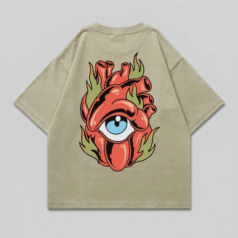 Fiery Heart Eye Graphic Visionary Design product type

T-shirt, Heart, Eye, Flame, Graphic Tee, Anatomical Heart, Eyeball, Fire Design, Art Print, Unique Graphic, Streetwear, Casual Fashion, Illustration, Vision Art, Pop Art Style, Trendy Apparel, Creative Design, Back Print, Beige Shirt, Red Blue Green