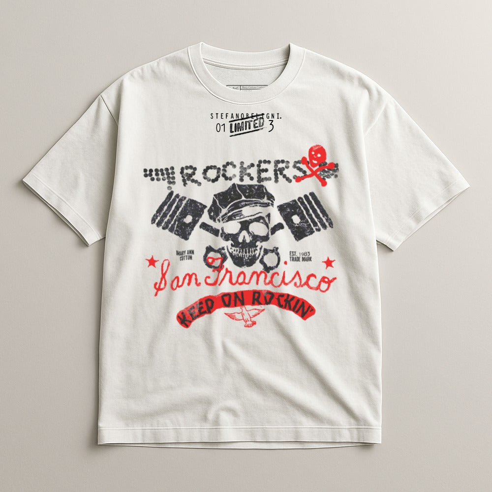 The Rockers San Francisco Keep On Rockin Skull Shirt