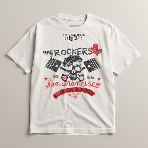 The Rockers San Francisco Keep On Rockin Skull Shirt