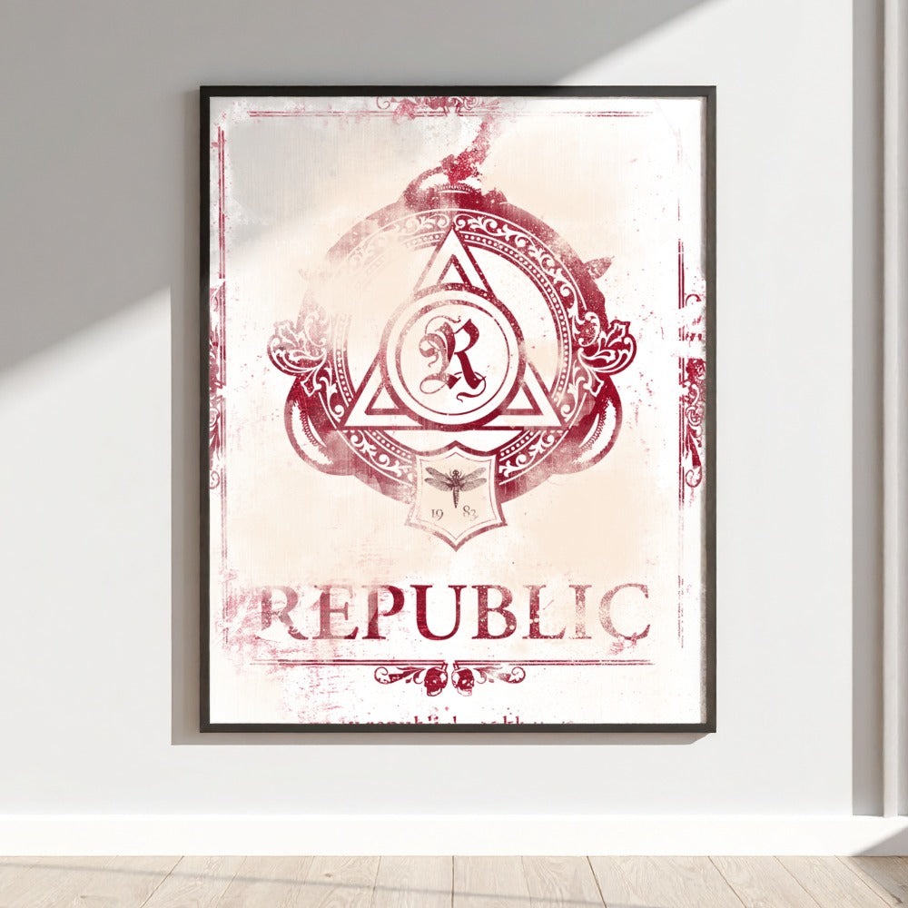 Republic Vintage Wall Art Decorative Poster Print