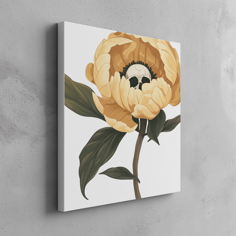Quadro canvas peonyskull