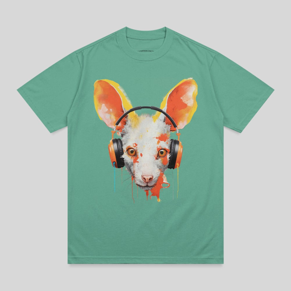 Vibrant Animal Head Headphones Paint Splatter product type