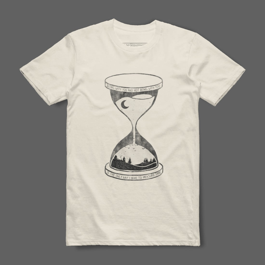 Hourglass Design Featuring Moon And Mountain Graphic Shirt