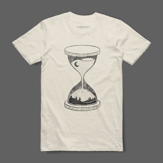 Hourglass Design Featuring Moon And Mountain Graphic Shirt