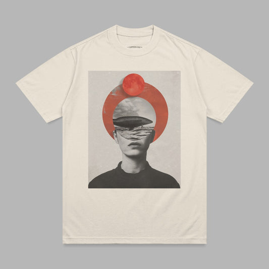 Abstract human head fish ocean sky art collage product type