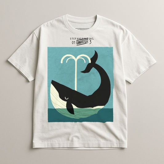 Playful Whale Graphic T-Shirt With Unique Artwork