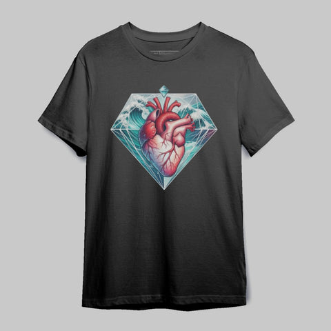 Anatomical Heart in Diamond Design T-Shirt