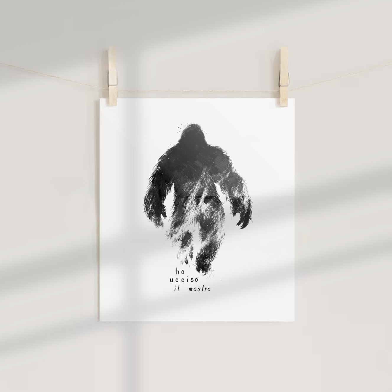 Ho Ucciso Il Mostro Phrase Art Print Poster Product