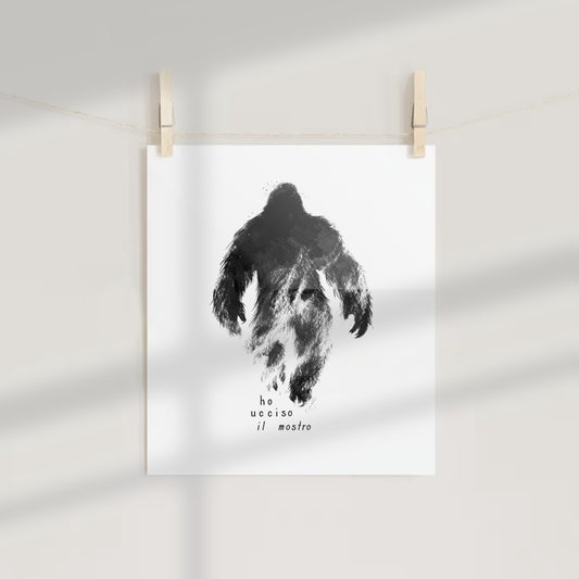 Ho Ucciso Il Mostro Phrase Art Print Poster Product