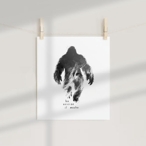 Ho Ucciso Il Mostro Phrase Art Print Poster Product