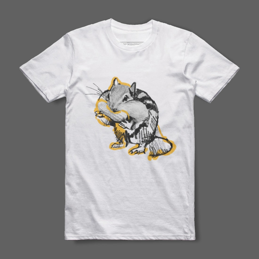 Whimsical Chipmunk Graphic White T-Shirt product