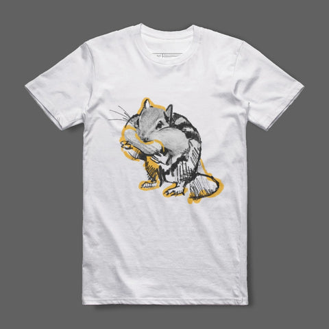 Whimsical Chipmunk Graphic White T-Shirt product
