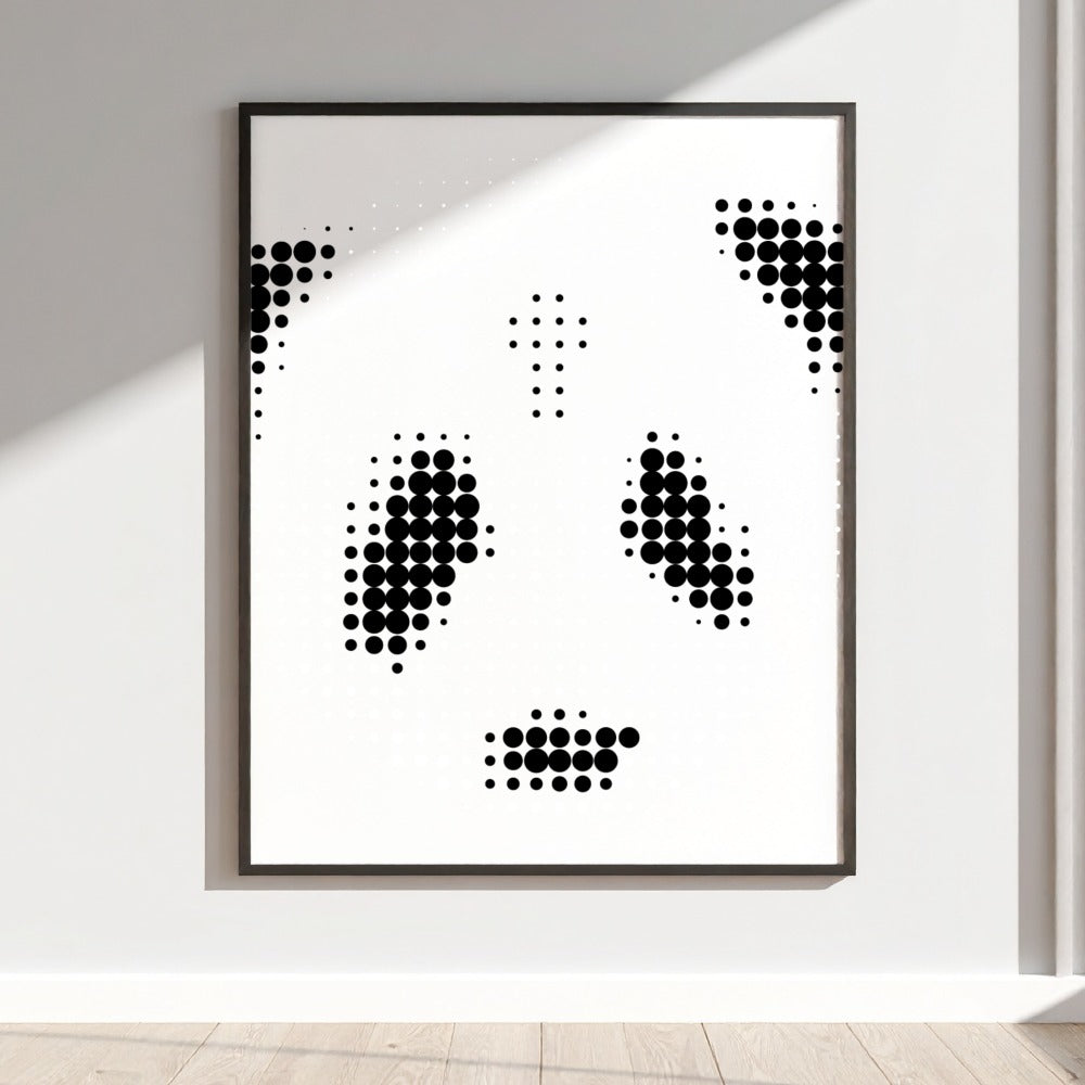 Minimalist Panda Art Print Wall Decor for Modern Spaces
