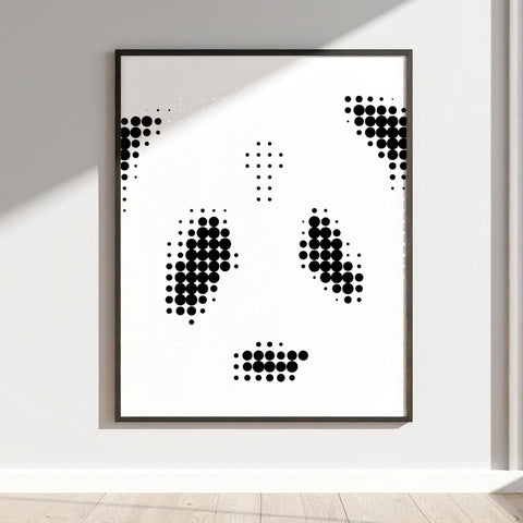 Minimalist Panda Art Print Wall Decor for Modern Spaces