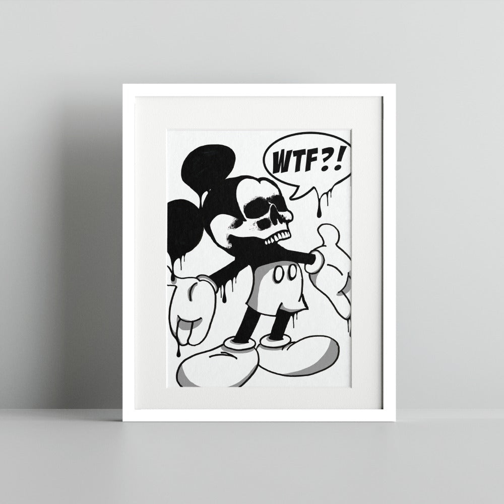 WTF?! Dripping Skull Cartoon Character Artwork Product