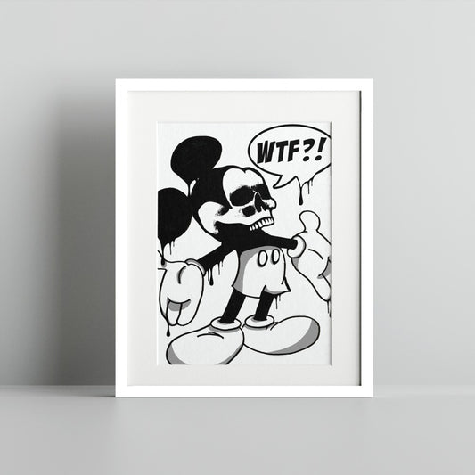 WTF?! Dripping Skull Cartoon Character Artwork Product