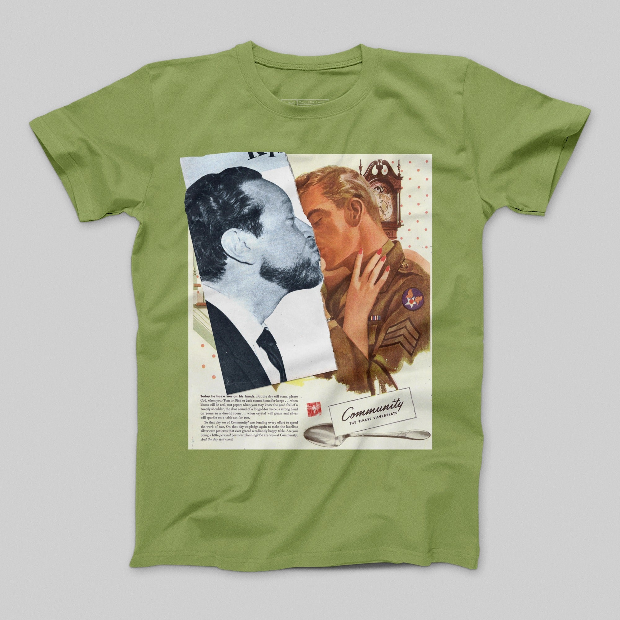 Community Illustrated Vintage Art Graphic T-Shirt