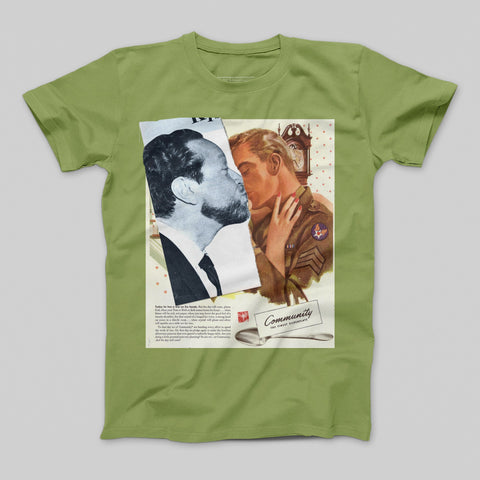 Community Illustrated Vintage Art Graphic T-Shirt