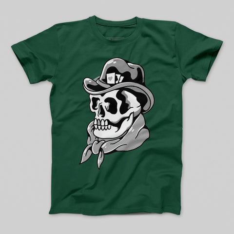 Cowboy Skull with Hat and Bandana T-Shirt