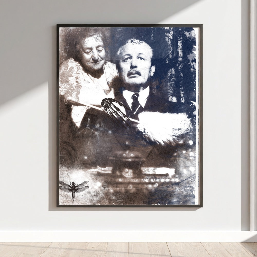 Vintage Art Print of Man and Woman for Home Decor