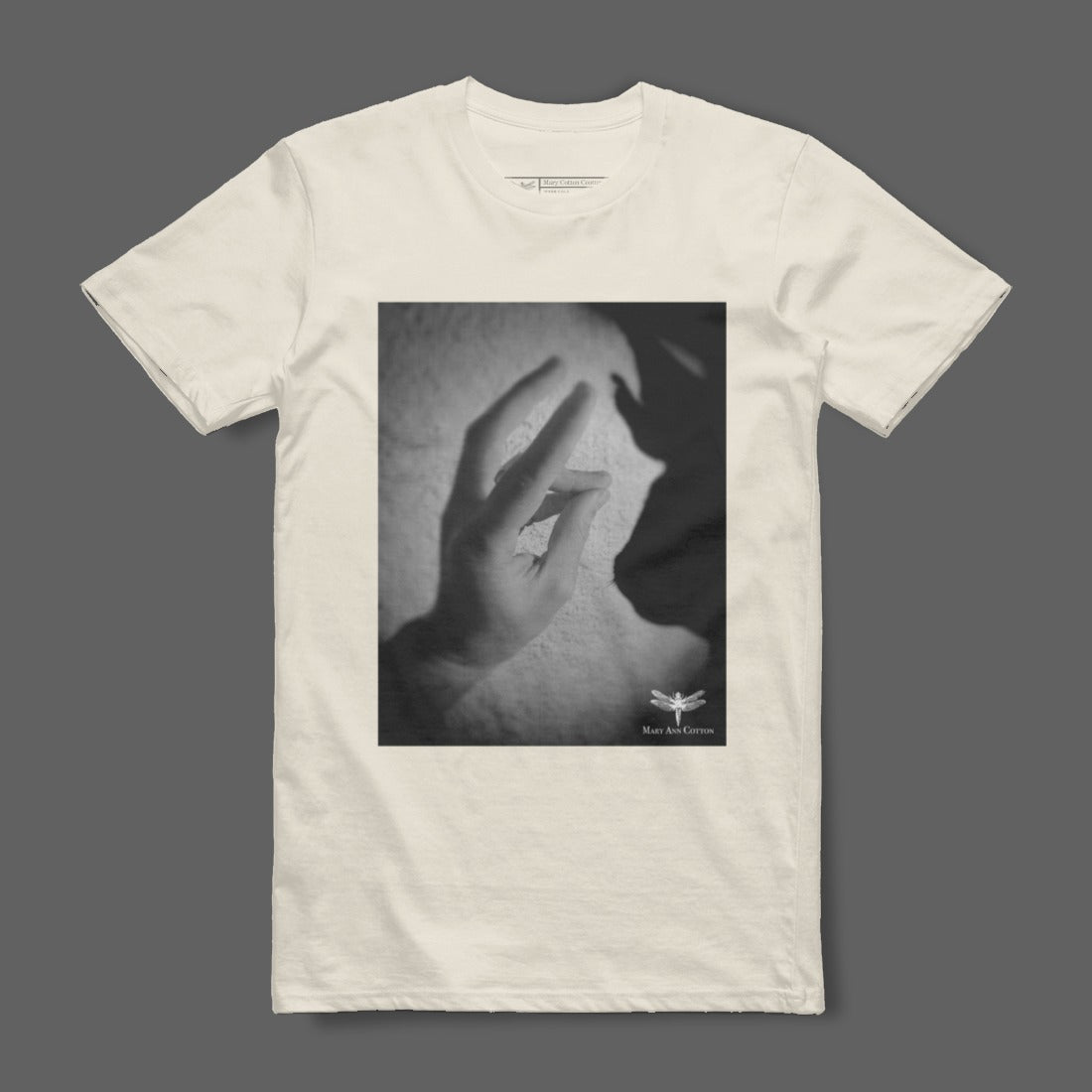 Mysterious Hand Silhouette Black and White T-Shirt