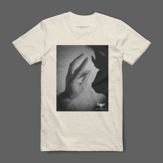 Mysterious Hand Silhouette Black and White T-Shirt