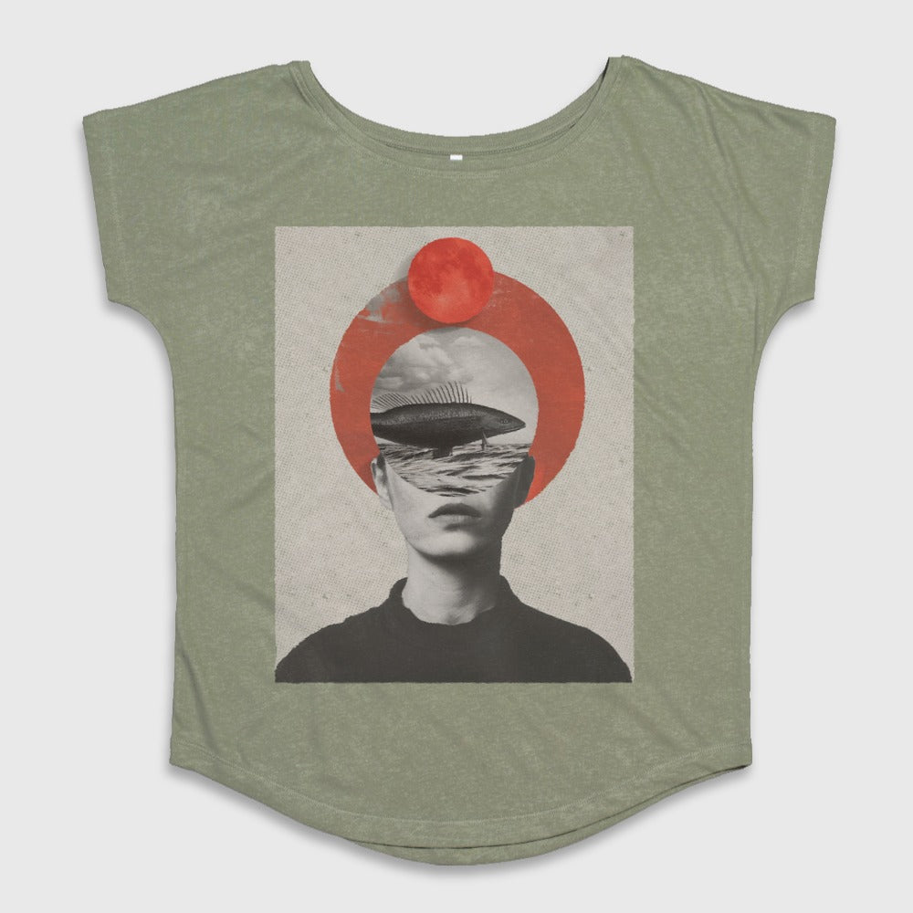 Abstract Art Red Circle Graphic T-shirt Product
