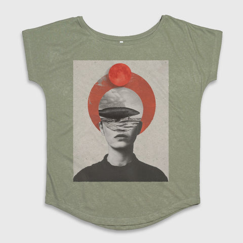 Abstract Art Red Circle Graphic T-shirt Product