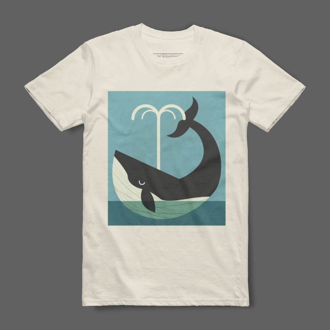 Playful Whale Graphic Print T-Shirt Apparel