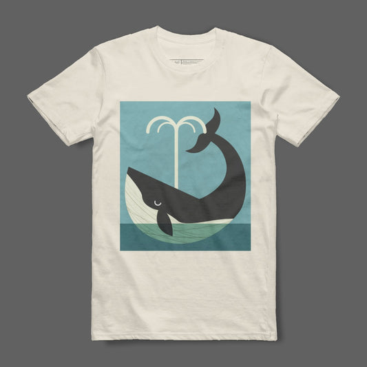 Playful Whale Graphic Print T-Shirt Apparel