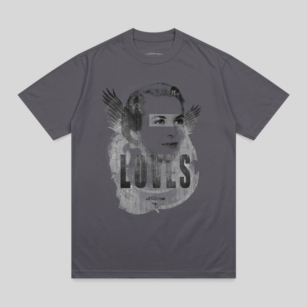 Dark Grey Pixelated Face Wings LOTES old cream product type