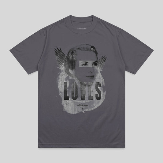 Dark Grey Pixelated Face Wings LOTES old cream product type