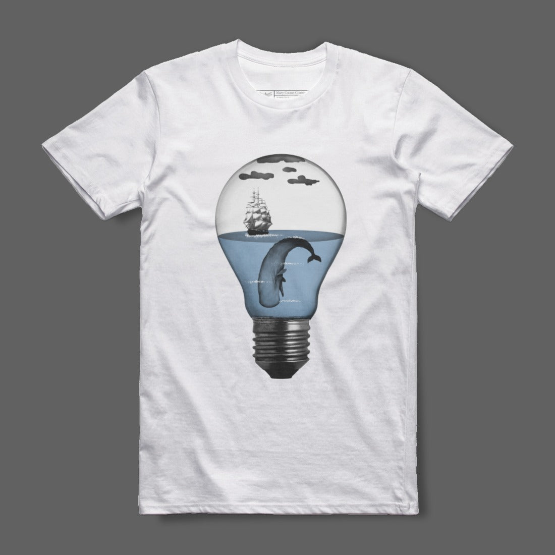 Unique Graphic Lightbulb Themed T-Shirt Design