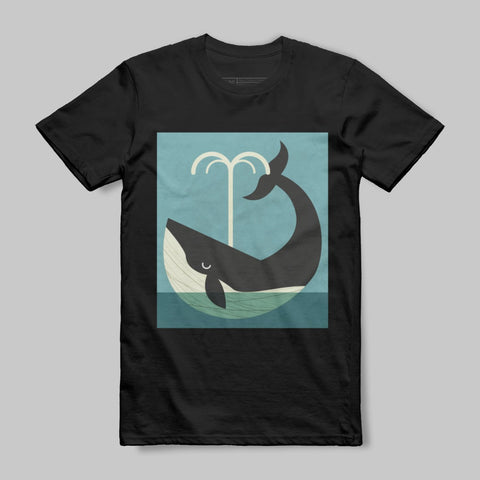 Whale Graphic Design Tee for Casual Wear Product