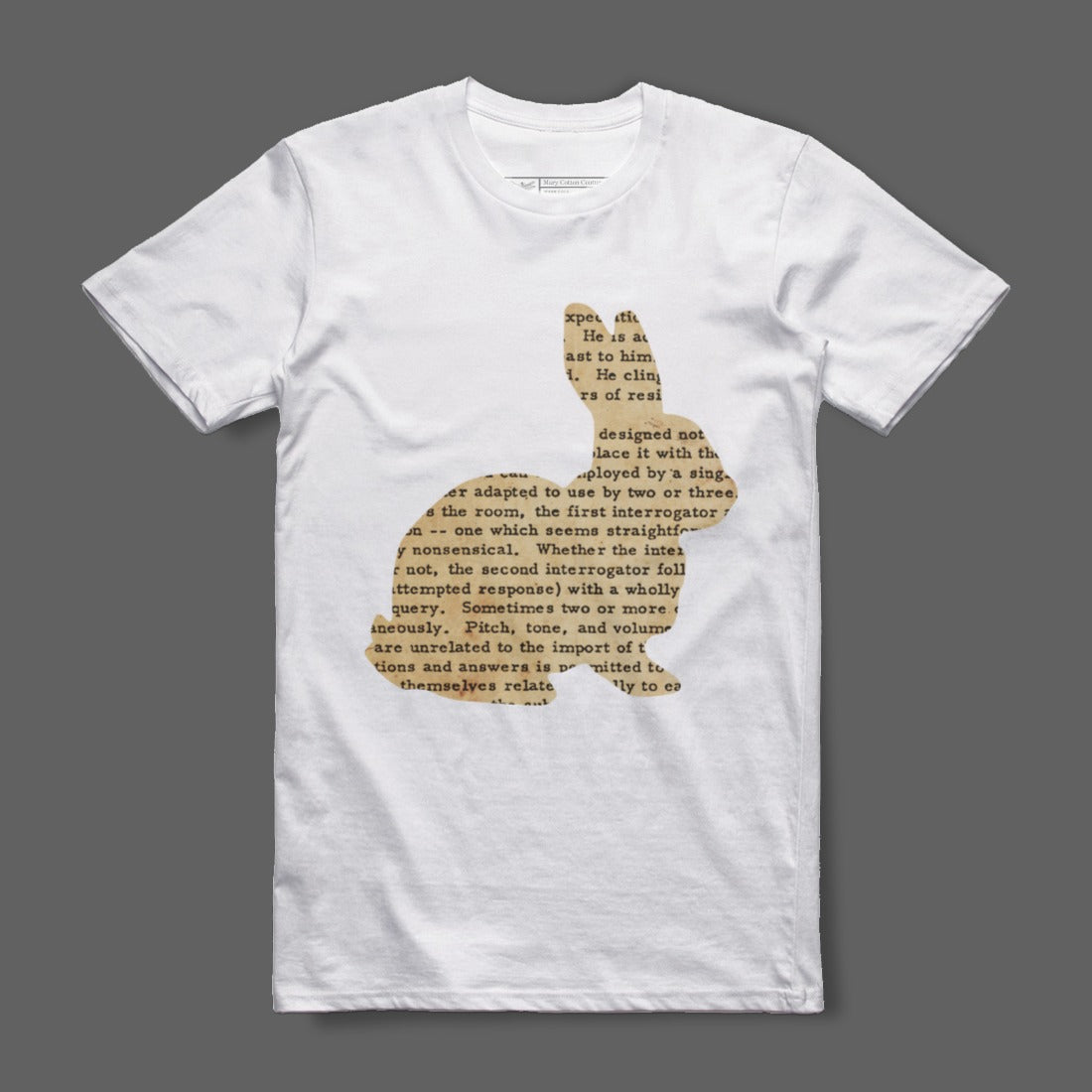 Unique Text-Based Bunny Design Tee